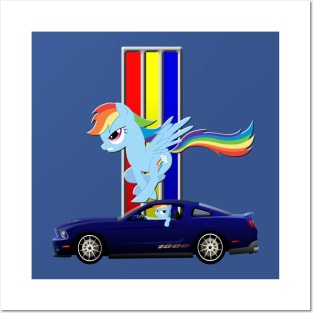 Mustang Rainbow Dash Posters and Art